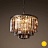 1920s Odeon Glass Fringe Chandelier Smoke (S) - 3 rings фото 2