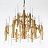 Люстра HUGE ITALIAN BRASS AND GLASS CHANDELIER BY GAETANO фото 3