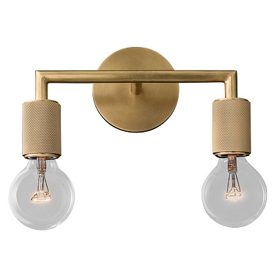 Бра RH Utilitaire Double Sconce Латунь  фото 1