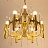 Люстра HUGE ITALIAN BRASS AND GLASS CHANDELIER BY GAETANO фото 5