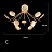 Потолочная люстра с круглыми плоскими плафонами из рельефного акрила и металла NAINA B CH модель E фото 4
